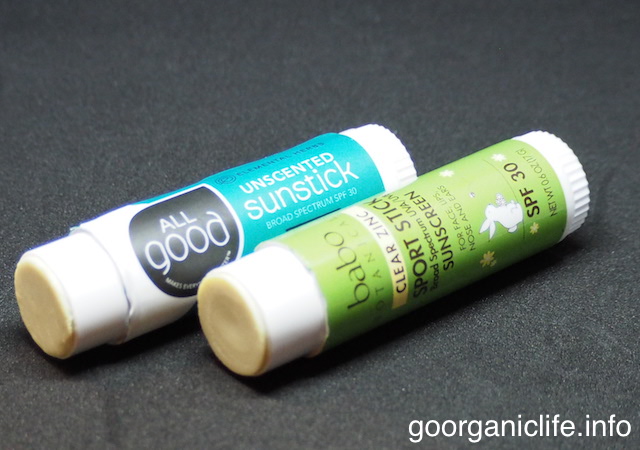 Organic sunscreen stick